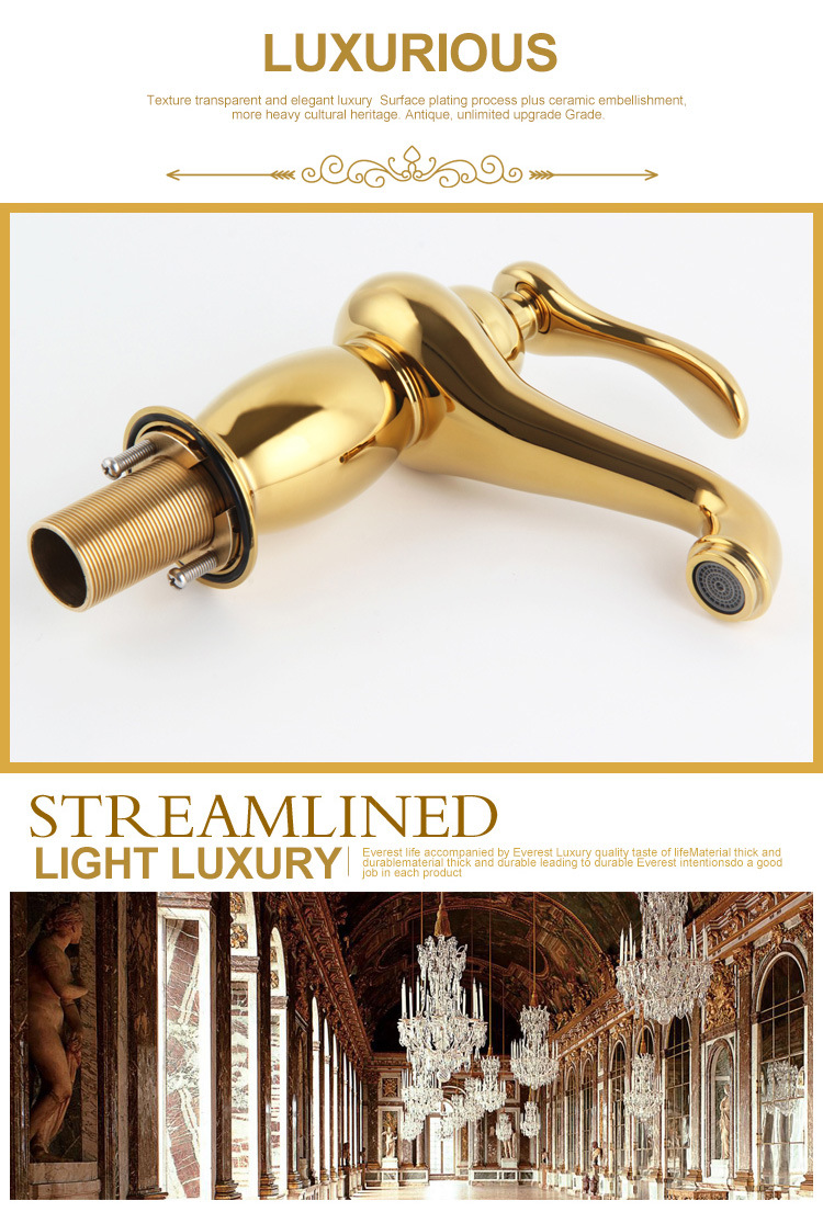 High Quality Brass Basin Tap Antique Luxury Life Style Timeless Superb Sink Faucet (ZF-M21)