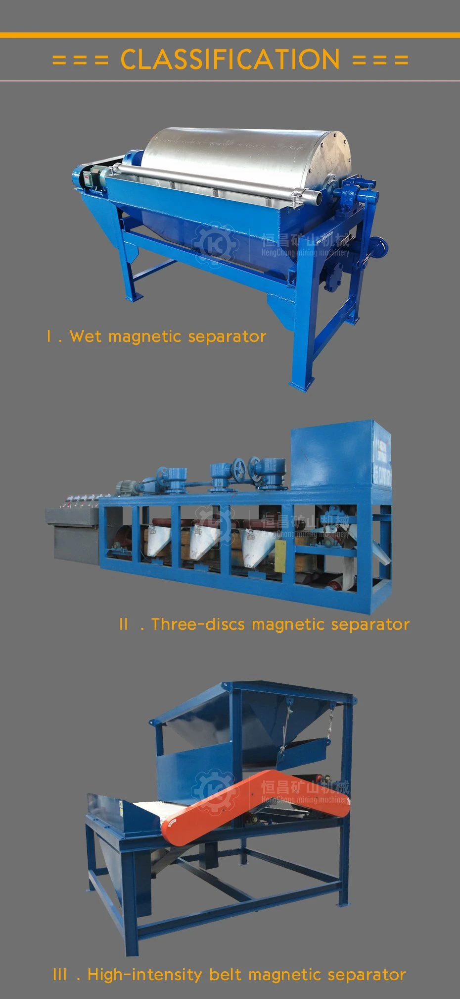 Jiangxi Permanent Metal Beneficiation Mining Machine Magnetic Separator