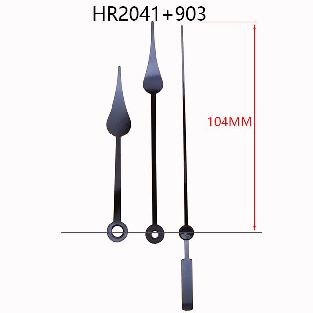 Good Quality Hr2041 104mm Black Spade Clock Hands with 903 Second Hand