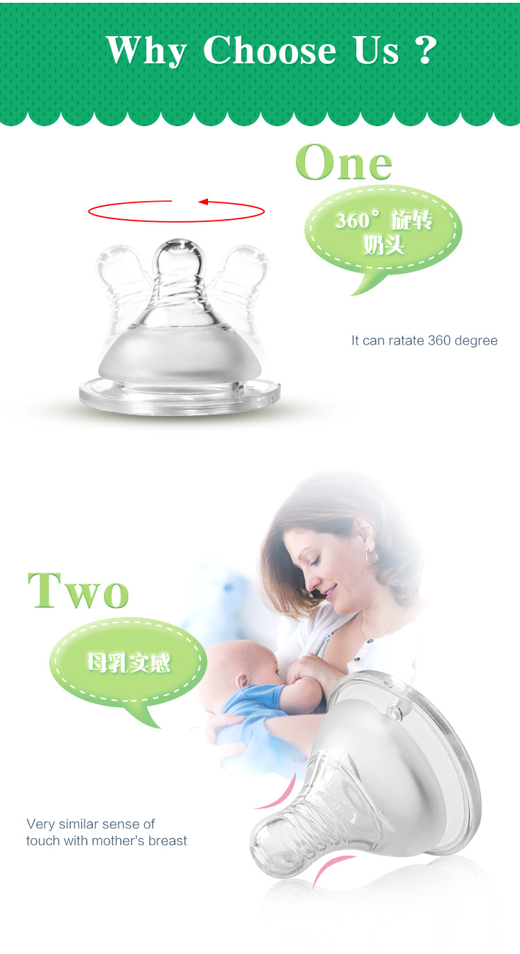 BPA Free Food Grade Baby Feeder Nipple/Baby Silicone Nipple