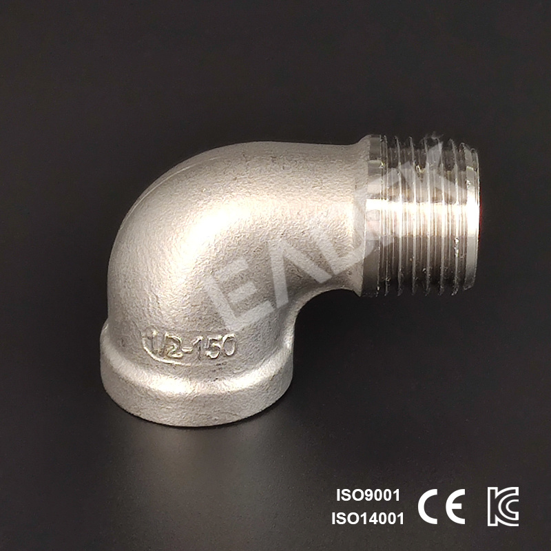 Stainless Steel 90 Reducing Bendable Tube Connector Elbow Pipe Fitting