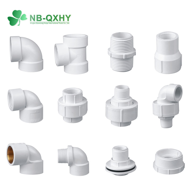 Irrigation DIN Pn16 Plastic PVC Pipe Fitting Gray Cross Tee