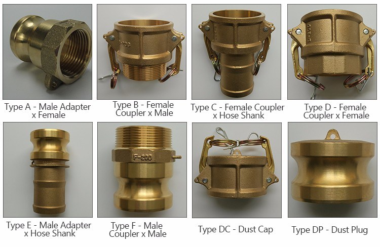 Brass Flexible Hose Coupling Camlock Pipe Fittings Connector