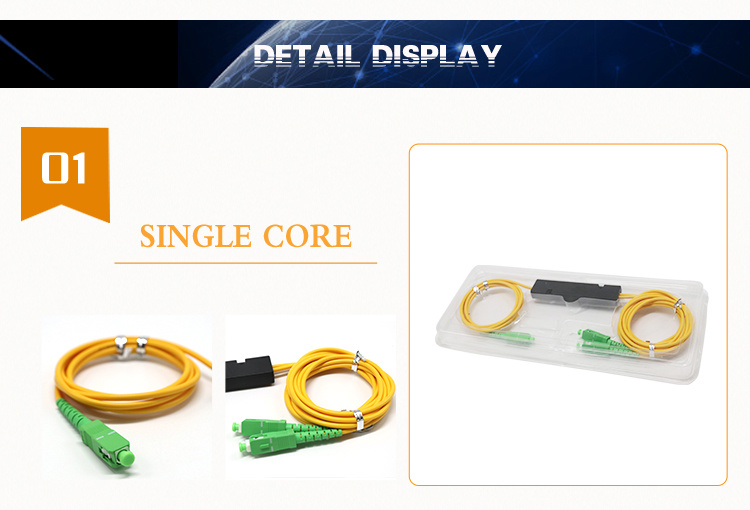 High Quality Sc Upc 1X2 Optical Fiber Splitter Fbt Coupler