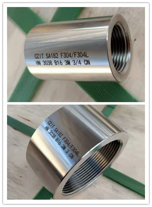 Forged Stainless Steel Pipe Fittings NPT Female Thread Half Coupling