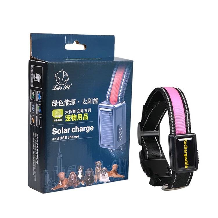 New Design Colorful Adjustable Cute Design LED Dog Collars Pet Collars