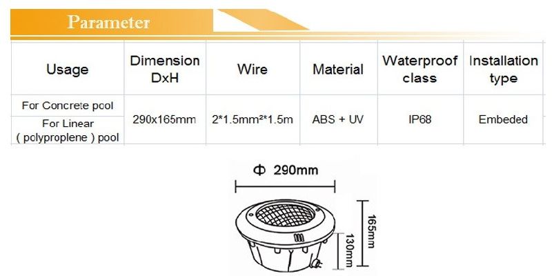 Swimming Pool Lighting Housing, Pool Lighting Housing, Underwater Lighting Housing