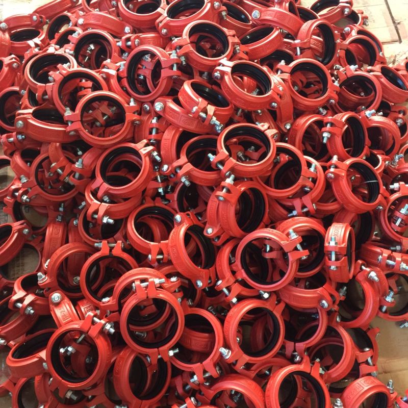 China Manufacturer Ductile Iron Grooved Pipe Fitting Rigid Coupling