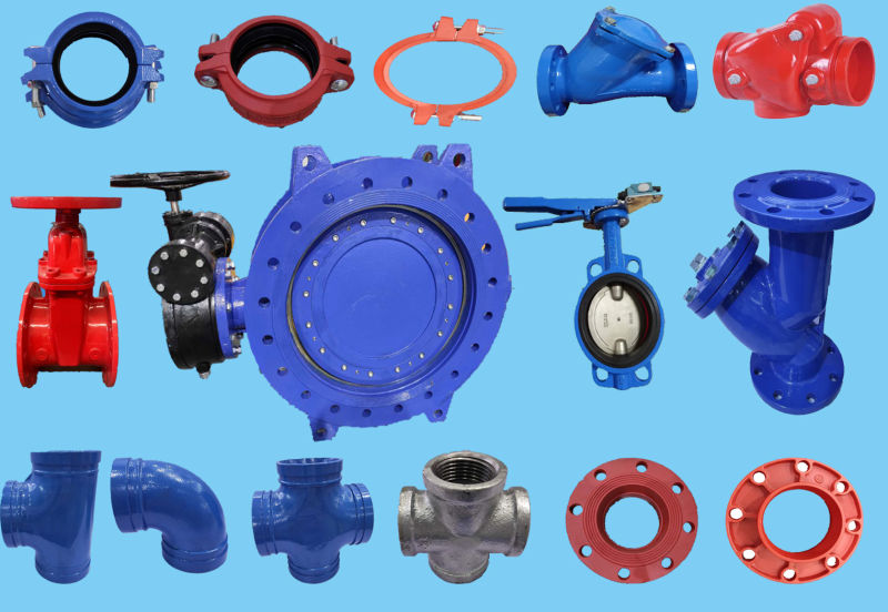 OEM Customzied Factory Ductile Iron Sand Casting Grooved Fittings and Couplings Price in China