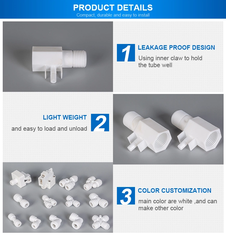 Food Grade High Pressure Compression Water Hose Male Quick Connect Adaptor Fittings Plastic Pipe Connector