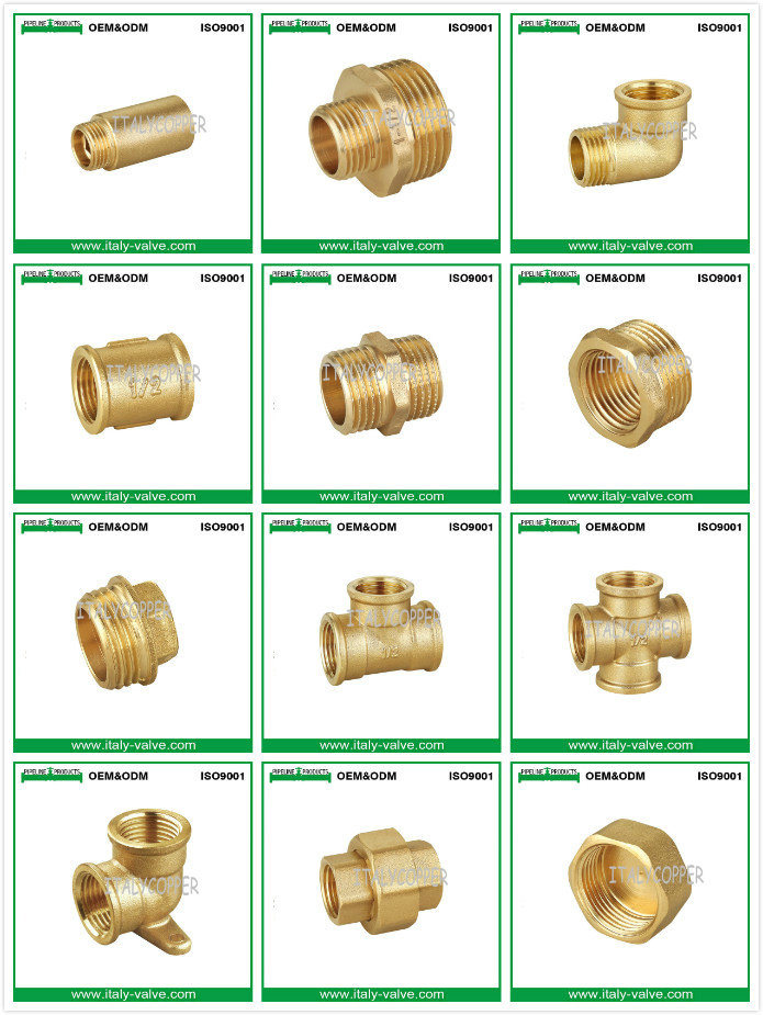Customized Quality Brass Mpt Adpt Solder Coupling/ Nipple (AV9032)