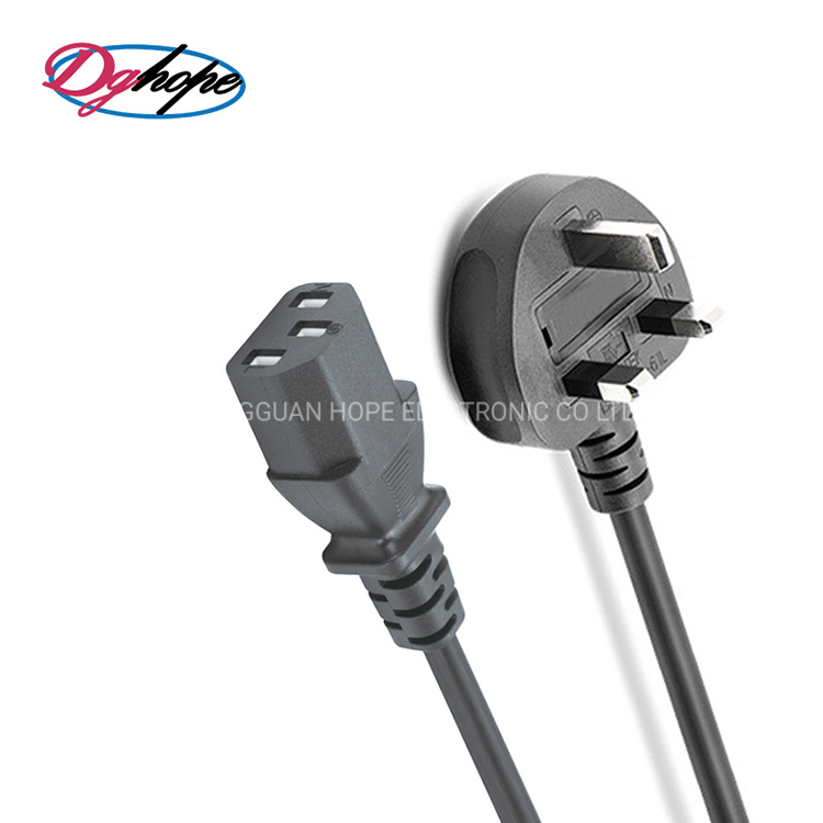 Hope Factory Price BS Standard 13A 250V IEC C13 Plug EU Power Cord for MacBook