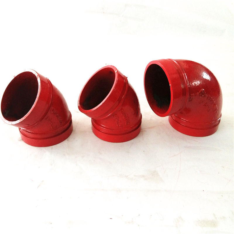 Customized Ductile Iron Pipe Coupling Grooved Elbow