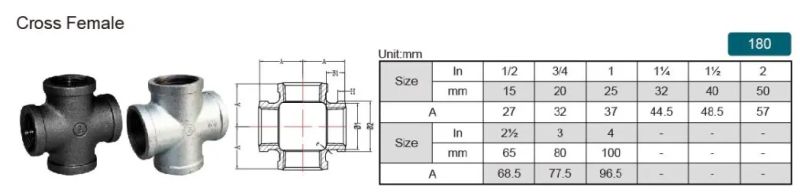 Gi Fittings, Plumbing Fittings, Pipe Coupling - Cross