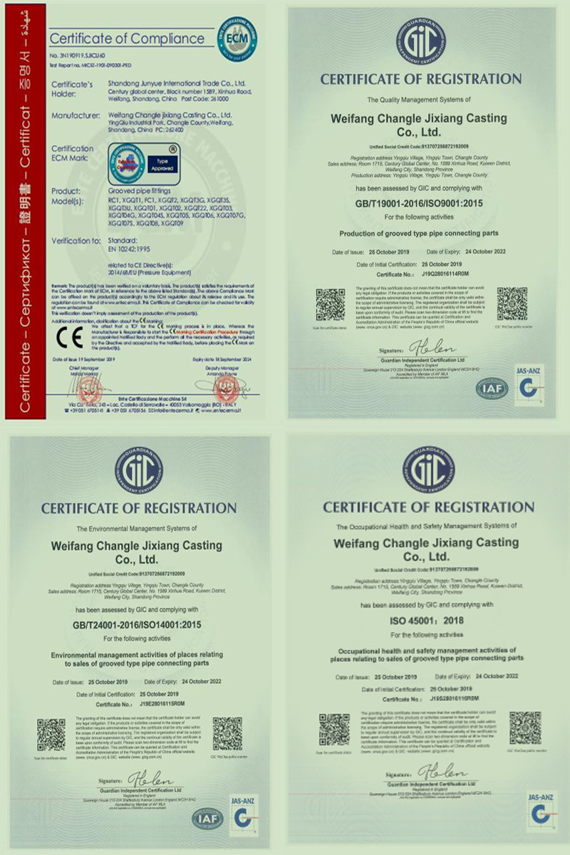 FM / UL Certification Fire Fighting Pipe Fitting Flexible/Rigid Coupling