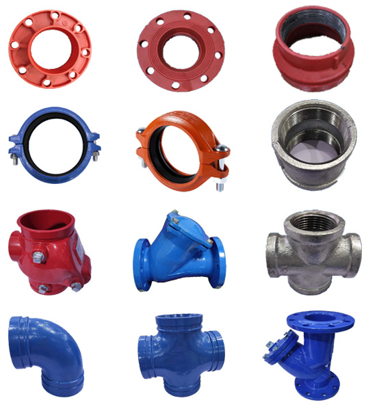 OEM Customzied Factory Ductile Iron Sand Casting Grooved Fittings and Couplings Price in China