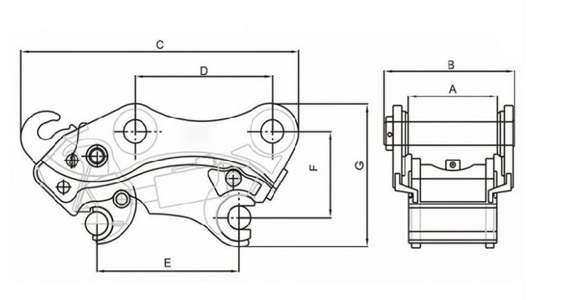 Hydraulic Quick Hitch Excavator Quick Coupler for Connecting Bucket