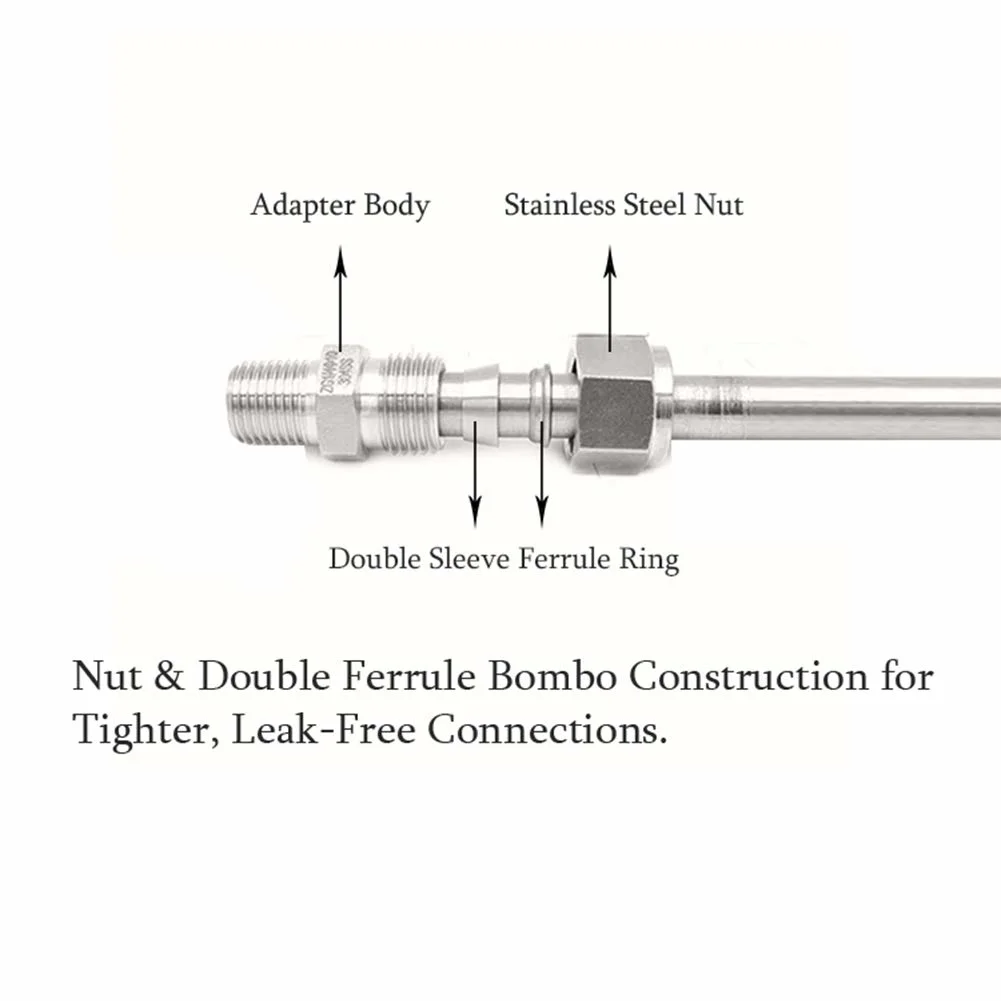 Stainless Steel 304 Industrial Interchange Pneumatic Fitting, Nipple, Coupling NPT Male Thread