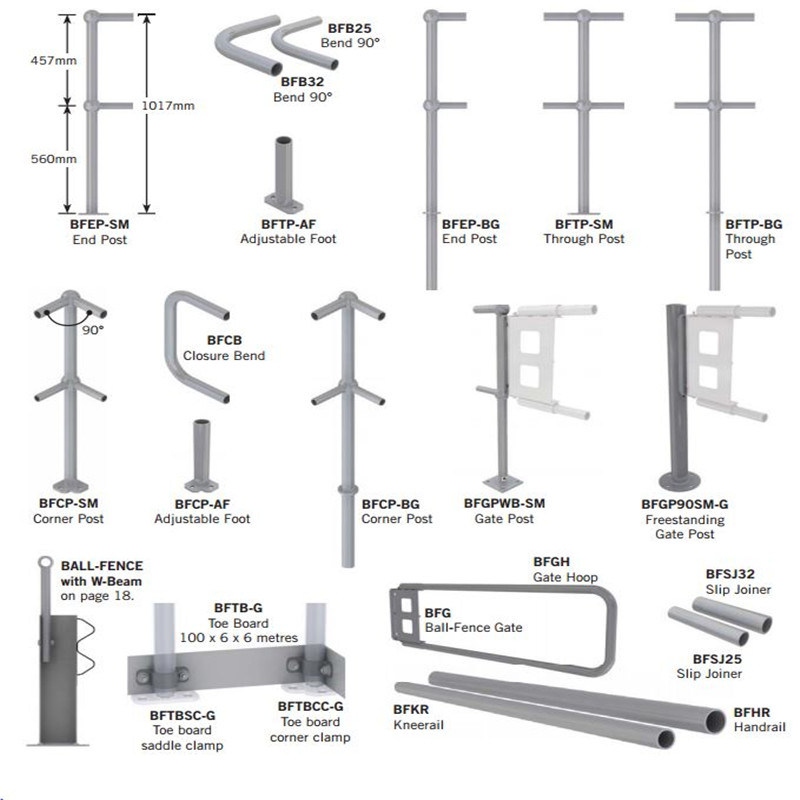 Ball Joint Stanchions Factory Galvanized Outdoor Ball Joint Handrail Stanchions