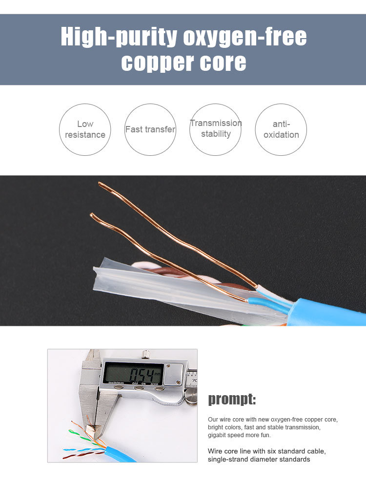 UTP LAN Cable CAT6 4 Pair Copper Ethernet 24AWG Network