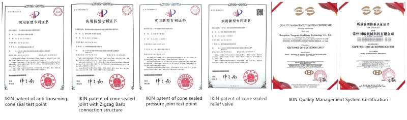 Ikin 24 Degree Male Cone Test Coupling Manufacturer High Pressure Hydraulic Adaptor