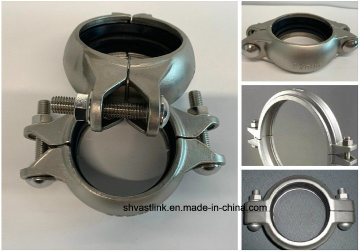 304 Dn25 Stainless Steel Grooved Coupling for Pipe Joint