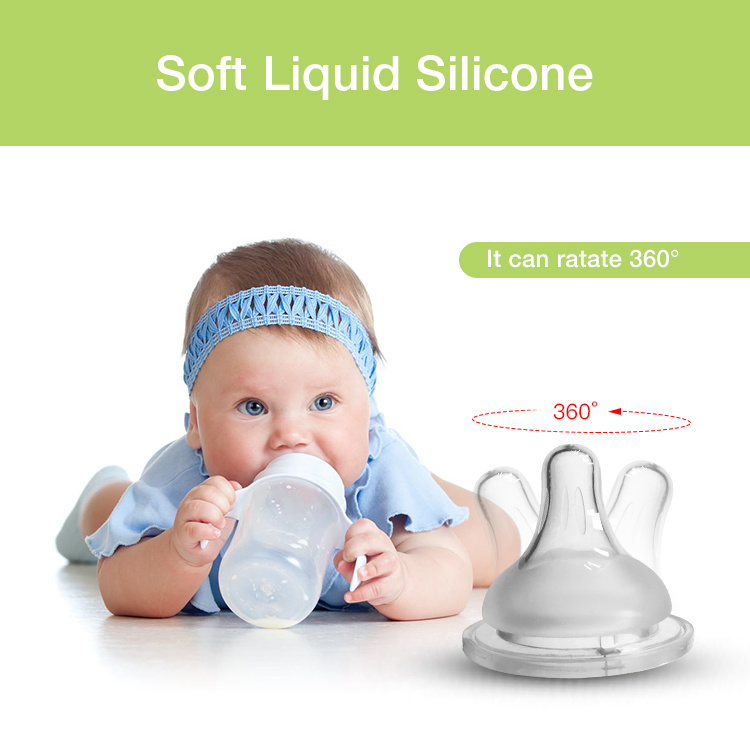 Wide Neck Silicone Baby Feeding Teat Infant Bottle Teat