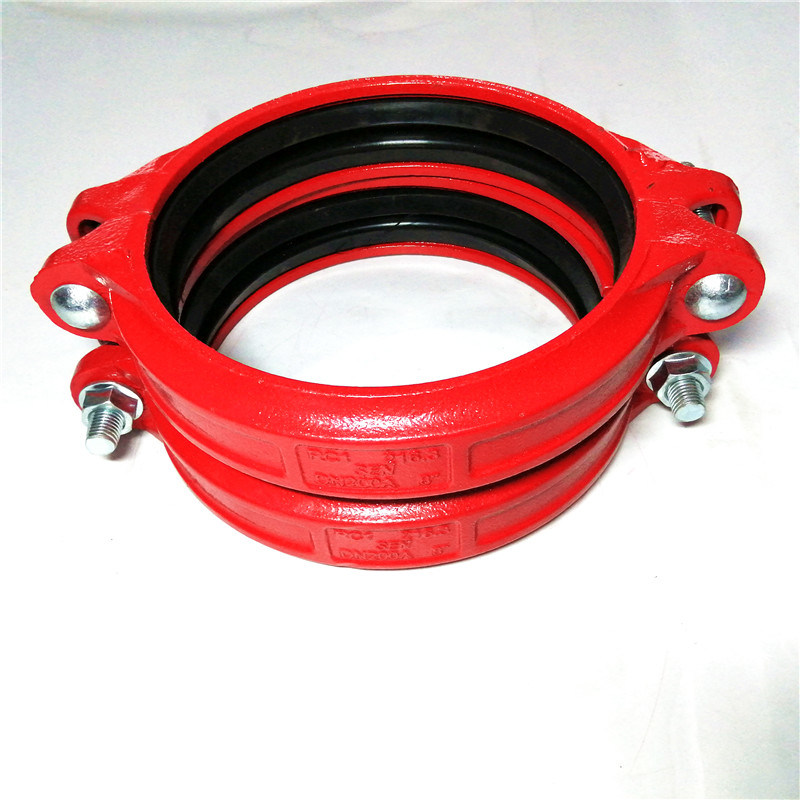 China Construction Pipe Fittings Ductile Iron Grooved Rigid Coupling