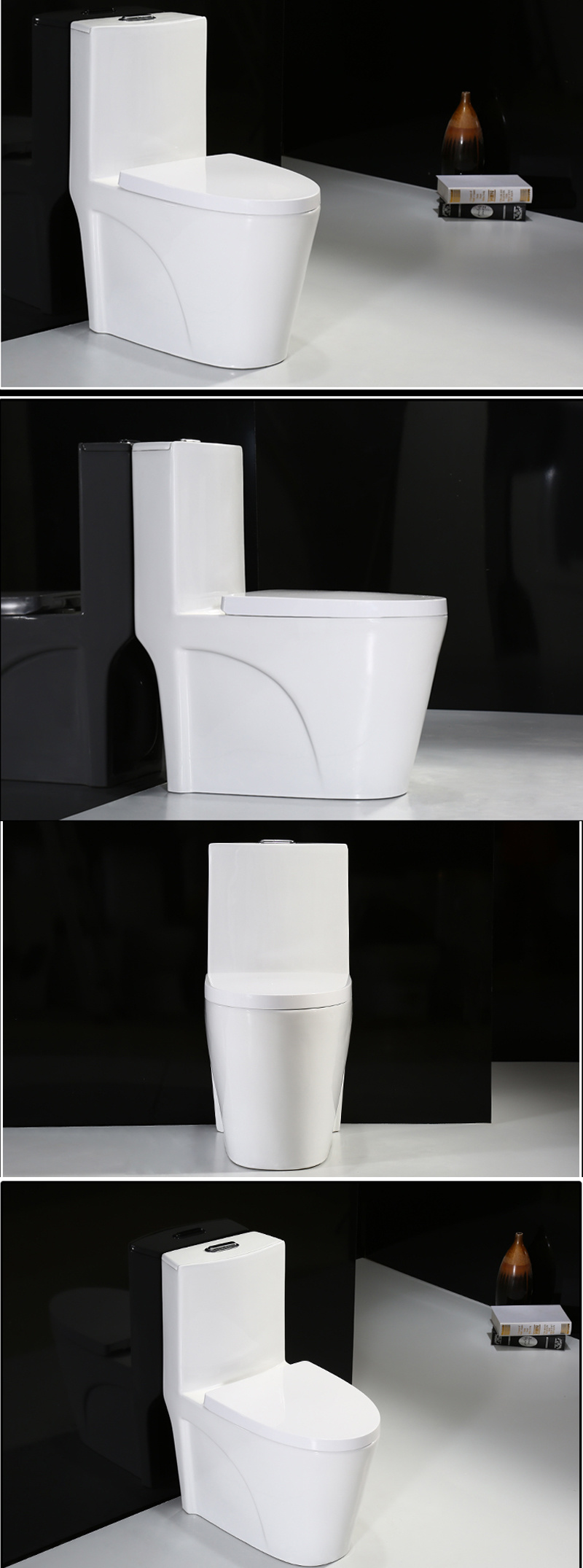 Chinese Manufacturers S-Trap Water Closet One Piece Siphonic Toilet PEE Made in China Bc-2027