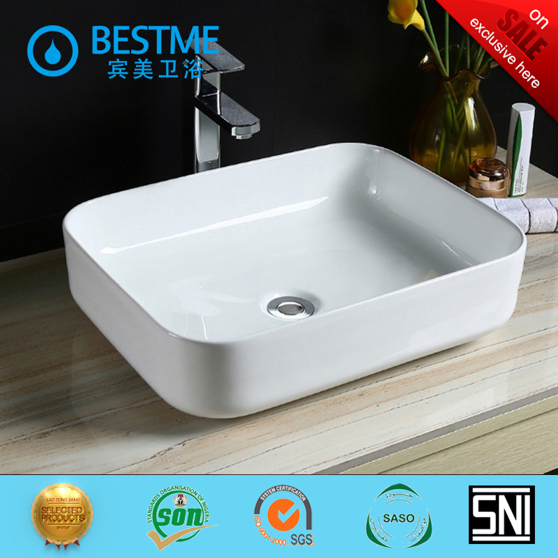 Foshan Factory Sanitary Ware White Counter-Top Basin Bc-7005