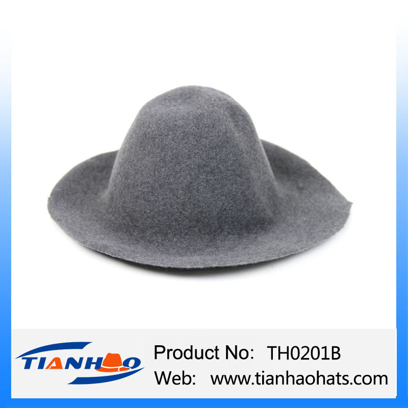Wool Felt Unfinished Capeline Hat Body for Millinery