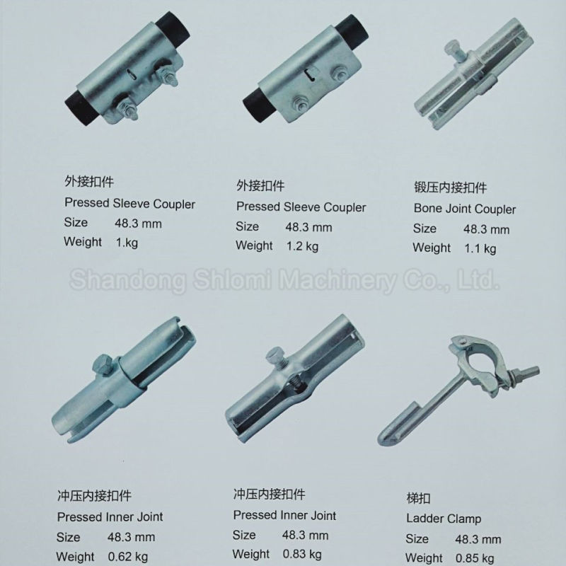 British Type Scaffolding Clamp Drop Forged Double Fixed Coupler