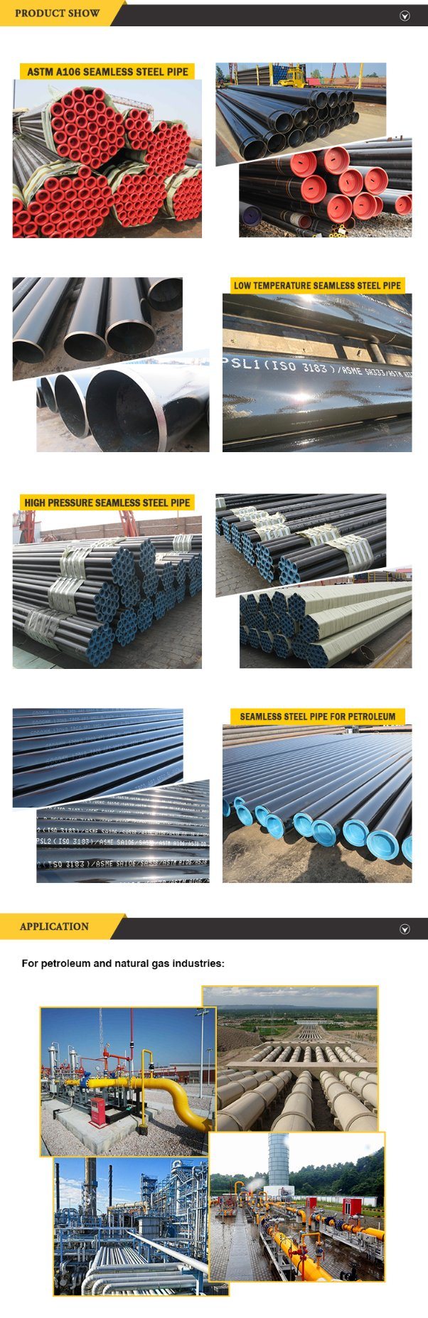ASTM API 5L X52 Black Carbon Seamless Steel Pipe Manufacturer