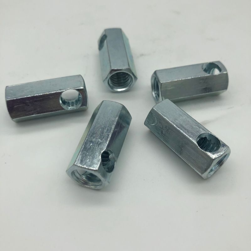 Factory Sale Carbon Steel DIN6334 Hexagon Long Coupling Nut
