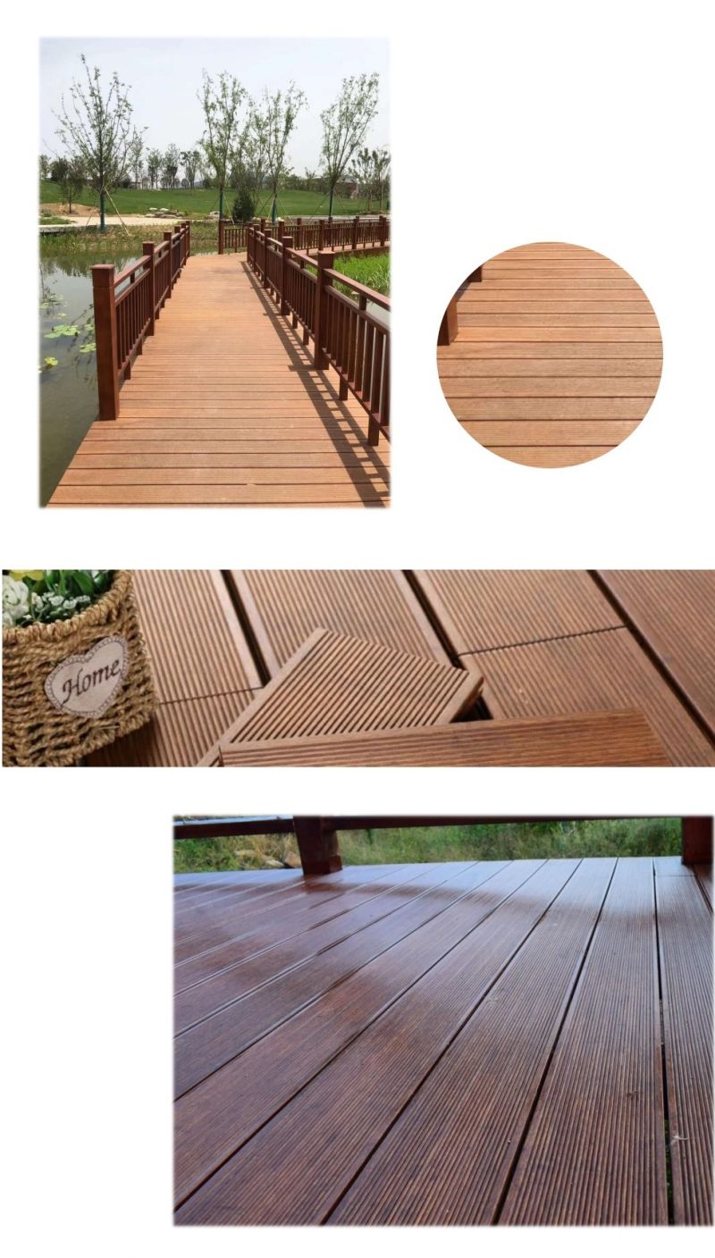 Quick and Easy Installation Natural Appearance Bamboo Flooring Near The Pool
