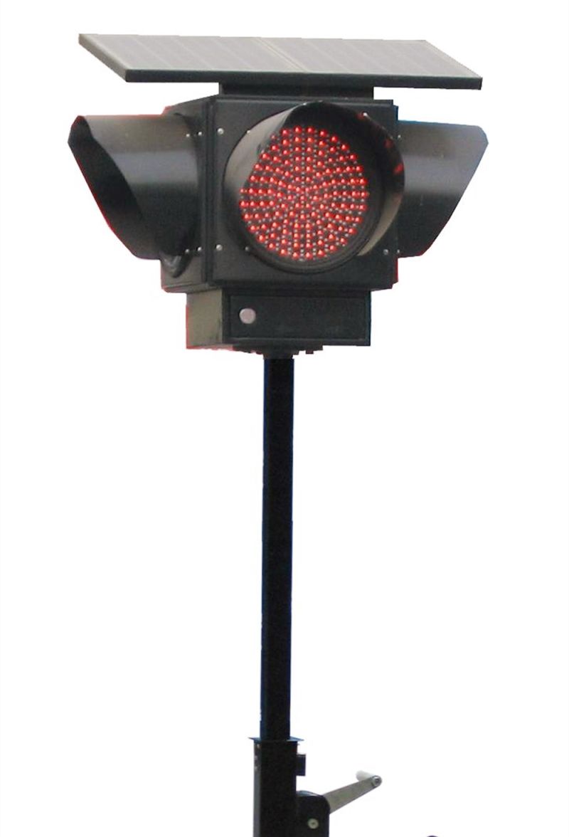 Mobile Pedestrian Crossing Warning Signal Flashing Light with Trolley