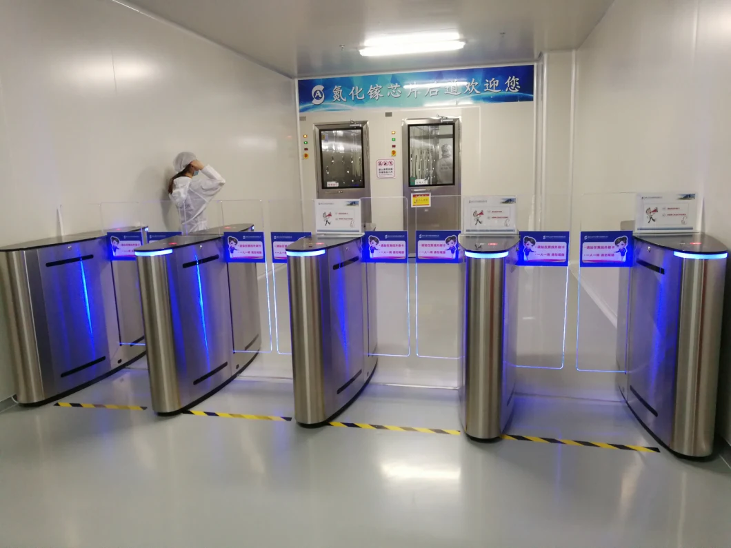 Finger Printed Reader Control Glass Sliding Gates Dual Way Turnstiles Gates