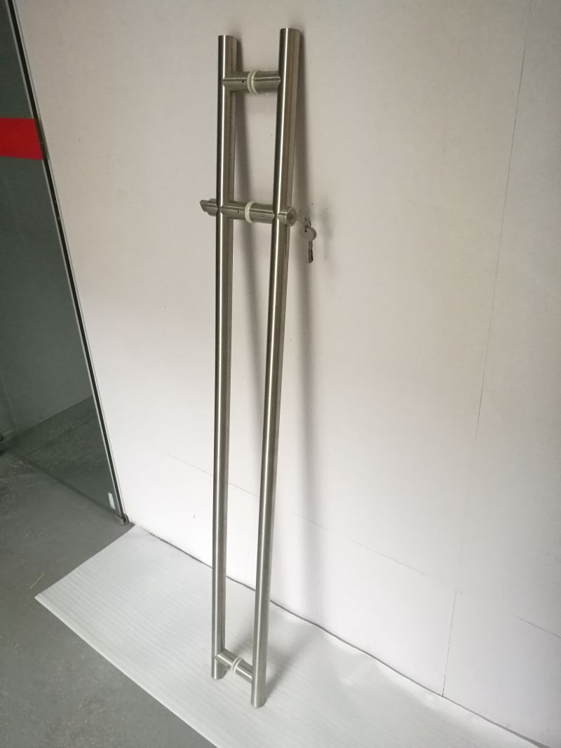 Glass Swing Door Stainless Steel Pull Handle with Lock