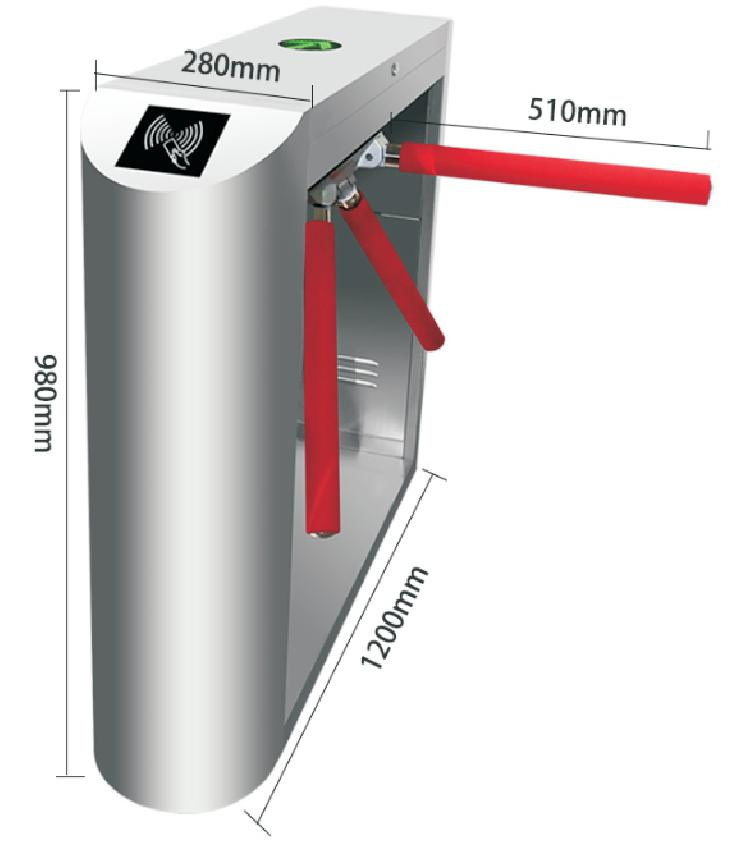 Entrance and Exit Gate Card Swipe Entrance Machine Turnstile/People Access Control Tripod Gate
