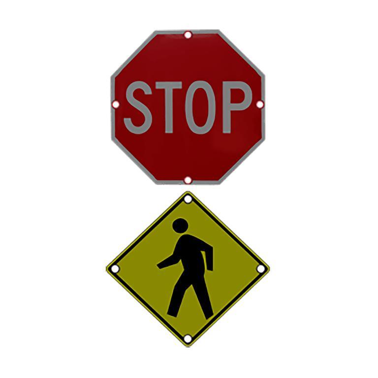 Mutcd LED Border Enhanced Pedestrian Traffic Warning Signs