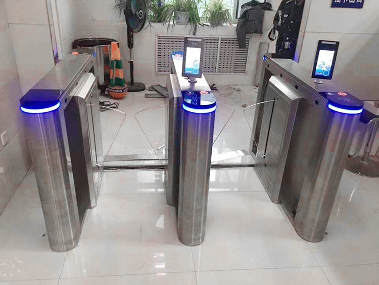 Factory Price Glass Flap Turnstile Barrier for Pedestrian Across Control