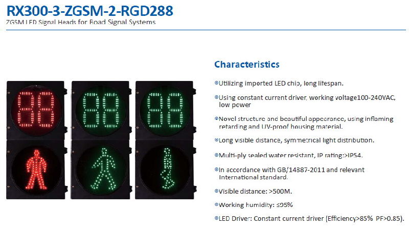 Top Quality 200mm 300mm Pedestrian Traffic Light with LED Countdown Timer