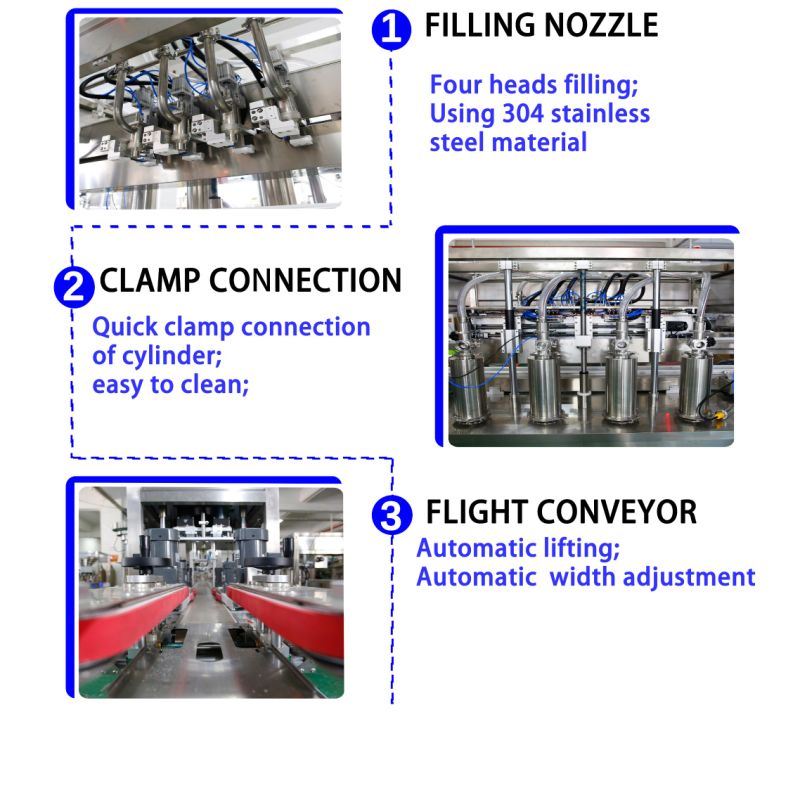 Full Automatic Straight-Line Edible Oil Four-Head Filling Machine Manufacturer