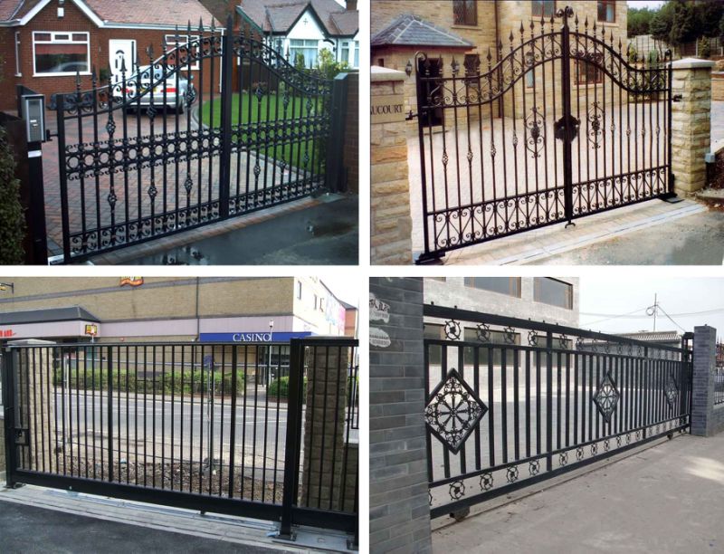 Wrought Iron Security Entrance Sliding Gates in Simple Style