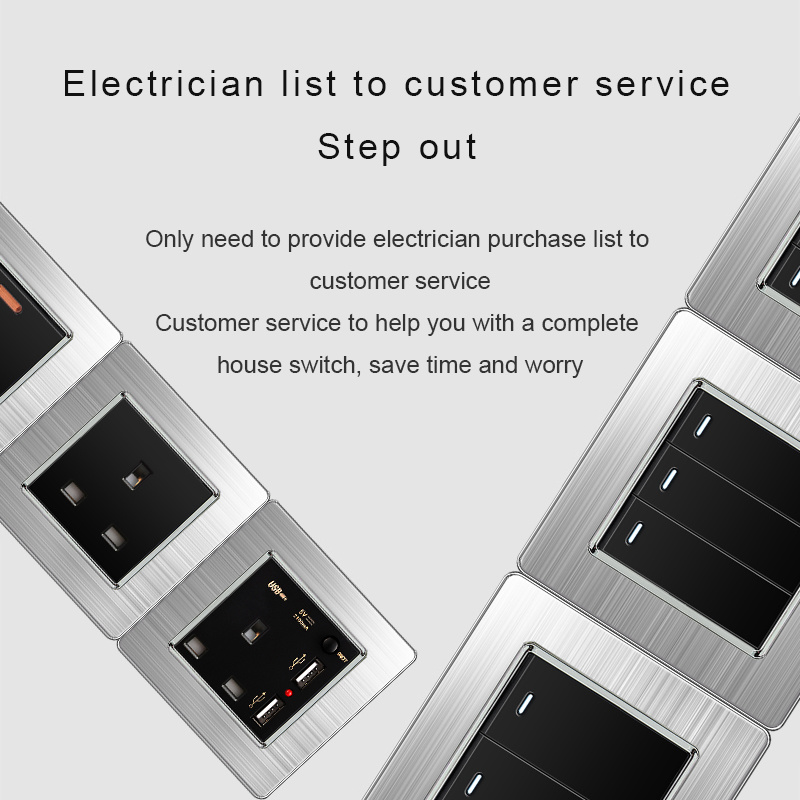 Australia One Gang Switch and Triple 13A Square Pin Electrical Sockets