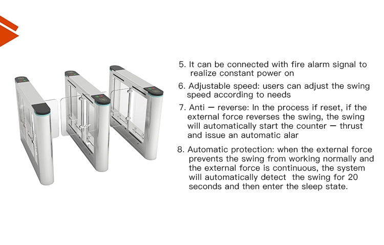 New Efficient Electric Secure Access Gate Gate Flap Barrier with Facial Recognition