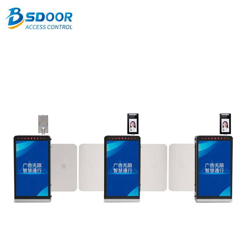 Pedestrian Automatic Sliding Security Entrance RFID Turnstile Gate