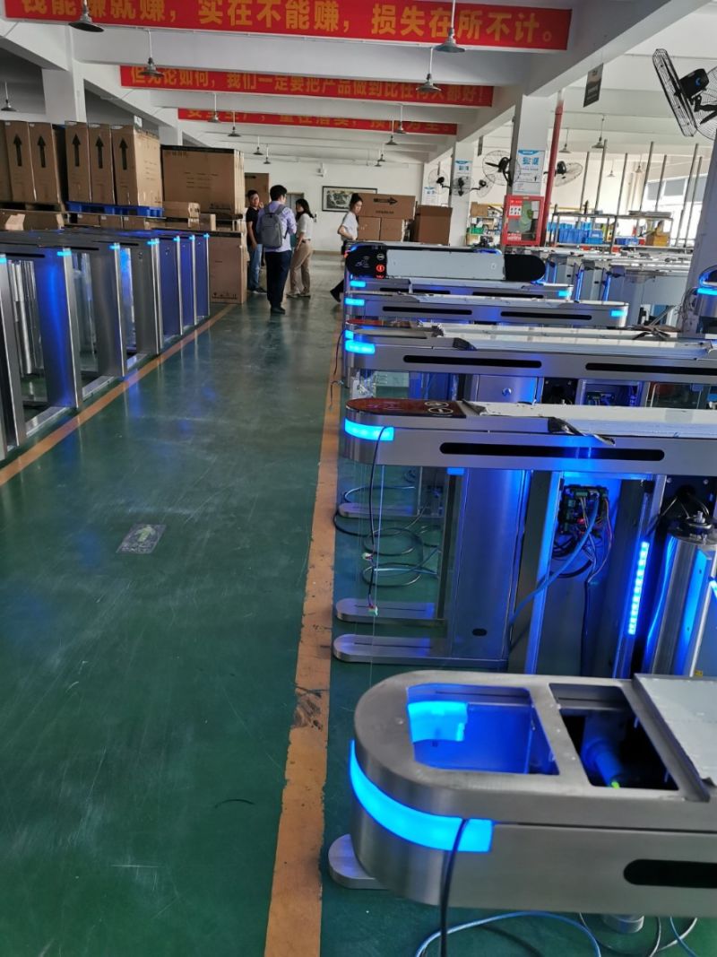 RFID Security Gate Fingerprint Turnstile Gate Fast Speed Opening Secure Gate