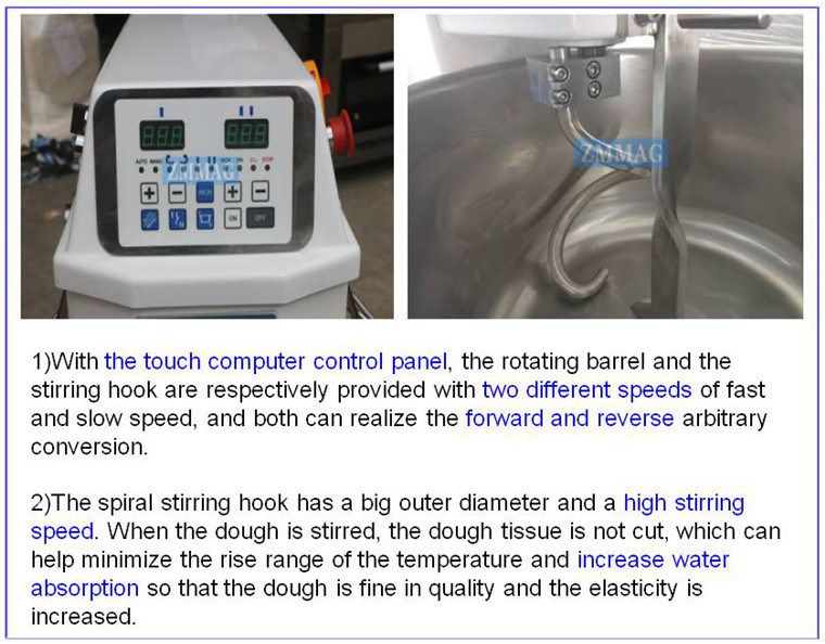 30kg Best Selling Double-Speed Dough Spiral Mixer Electric Diagram Prices (ZMH-25)