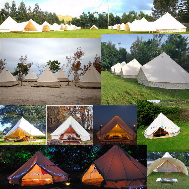 Luxury Safari Canvas Glamping Bell Tents for UK
